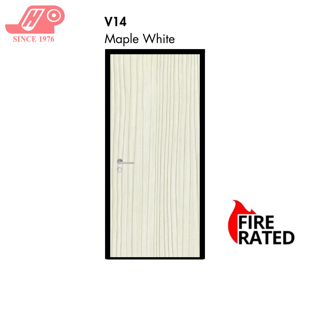 Fire-rated laminate door – Maple White design (V14)