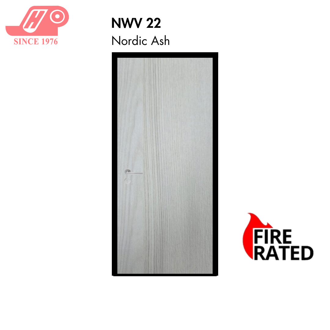 Fire-rated laminate door – Nordic Ash design (NWV 22)