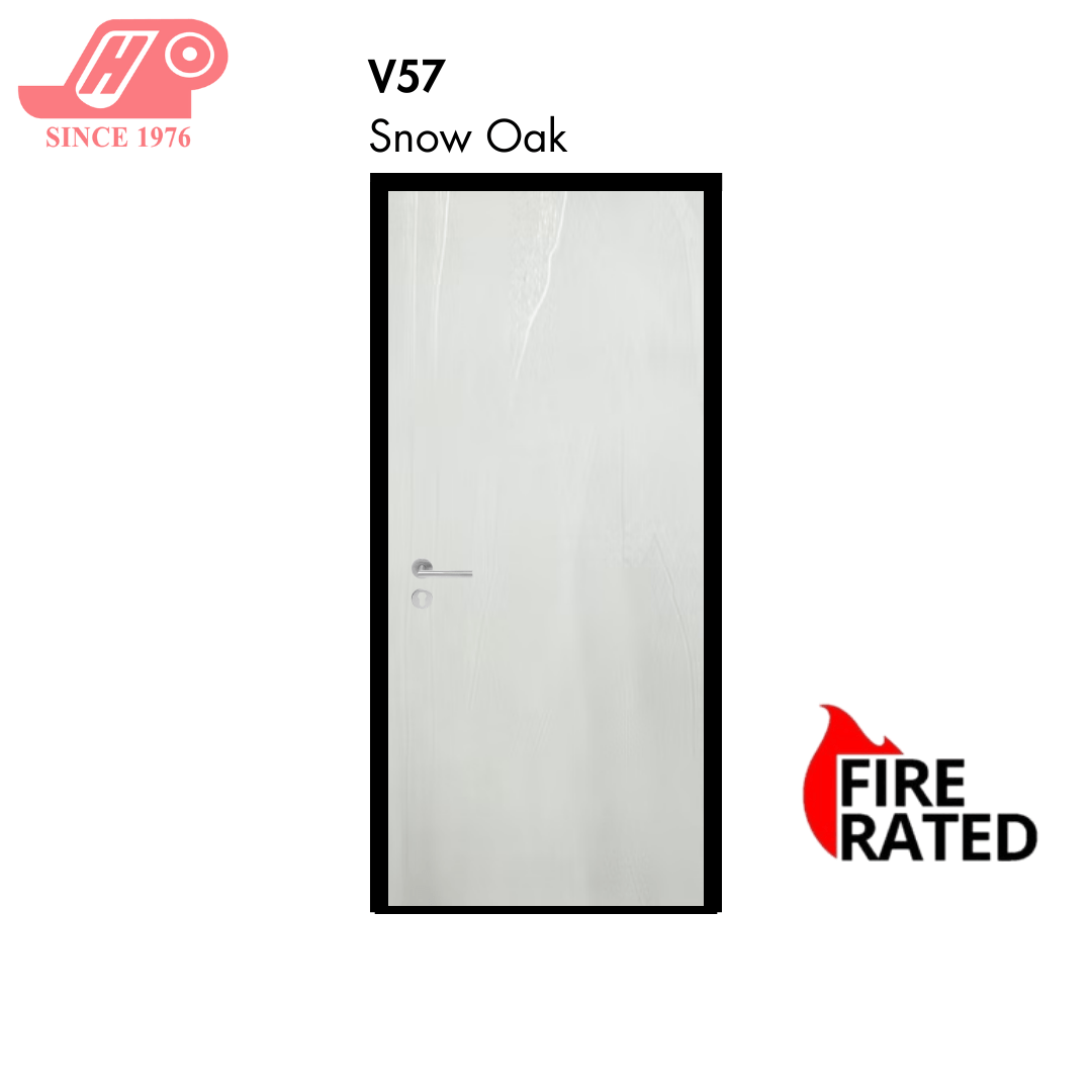 Fire-rated laminate door – Snow Oak design (V57)