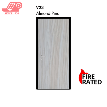 Fire-rated laminate door – Almond Pine design (V23)