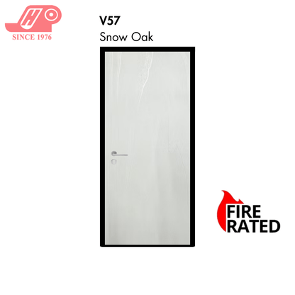 Fire-rated laminate door – Snow Oak design (V57)